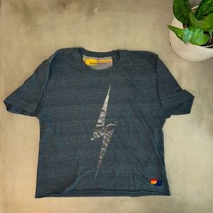 Aviator Nation Cropped Bolt Tee